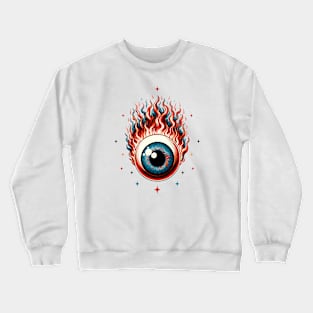 Eyeball on Fire Crewneck Sweatshirt